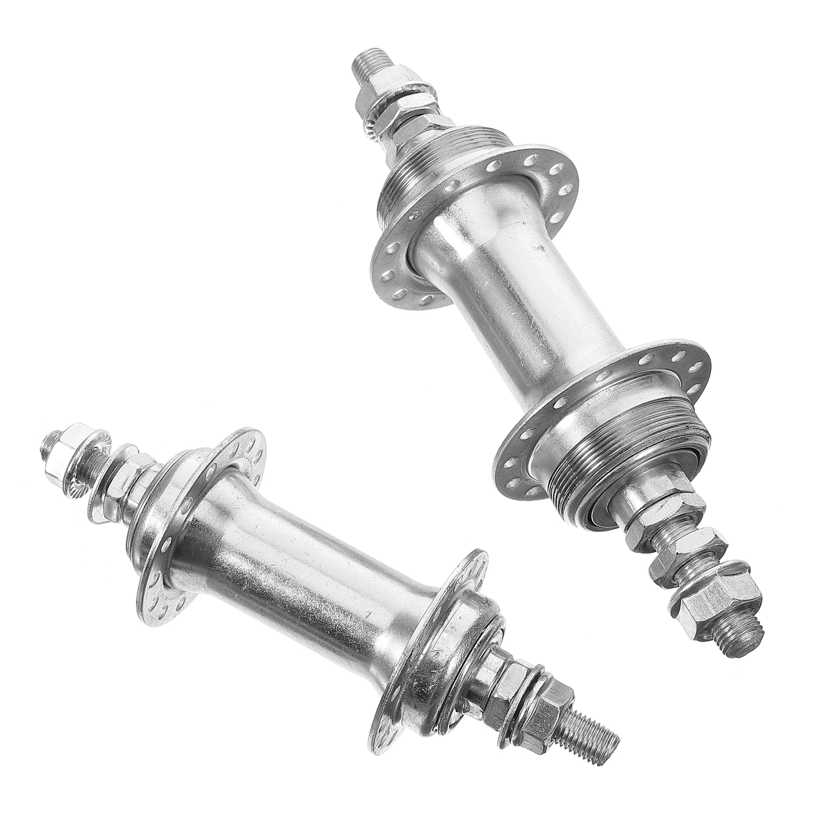 

2pcs Mountain Bike Hubs Rear Bicycle Hub Part Brake Silver 28mm Bearings Road Bike Supplies Replacement Parts