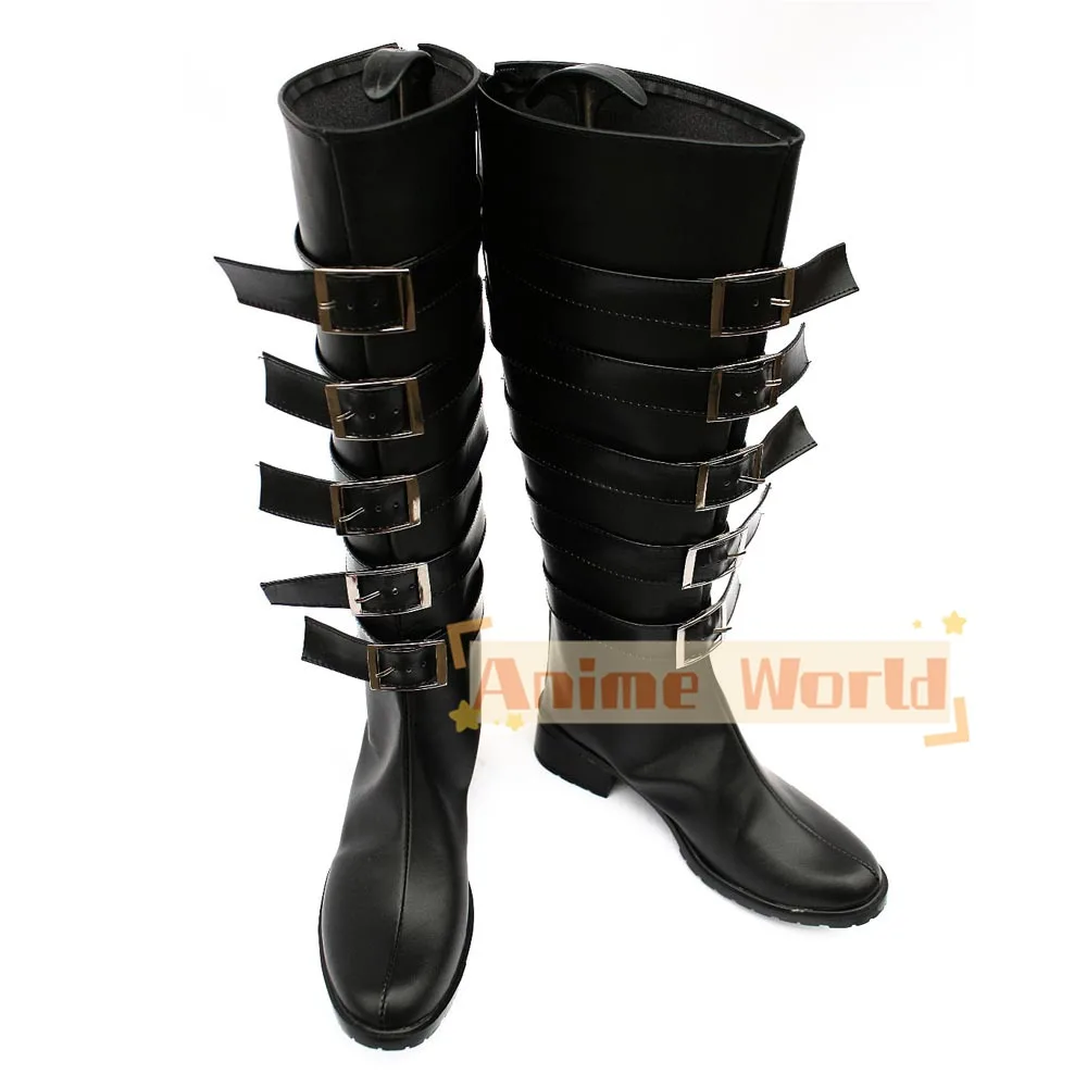 Alice Madness Returns Cosplay Schuhe für Erwachsene Damen Herren Halloween Weihnachtsfeier Schwarze PU-Lederstiefel