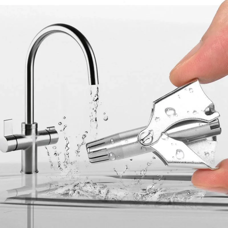 أداة تشذيب شعر الأذن المحمولة ، ماكينة حلاقة كهربائية ، ضوضاء منخفضة ، بدون ألم ، تزيل شعر الأنف ، خالية من الصدأ ، تنظيفها