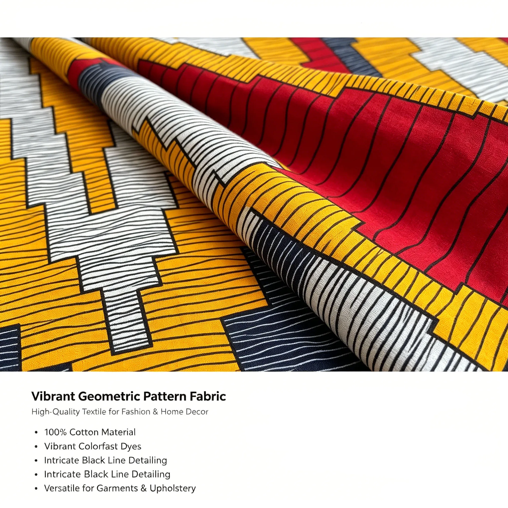 Nowa geometryczna tkanina Anka – African Ankara Print recenzja i cena