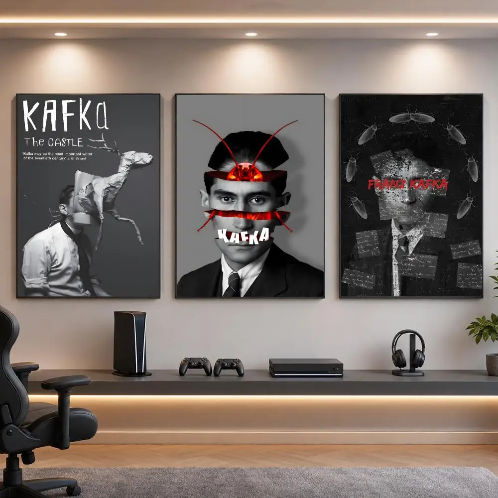 Writer F-Franz Kafka Poster HD Removable Wall Art Gift Bedroom Lounge Dorm Office Gaming Cafe Bars