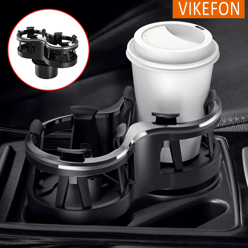 Multifunctional Double Car Water Cup Holder with Adjustable Mounting Base Universal Automobile Cup Holder Stand for Boat Vehicle