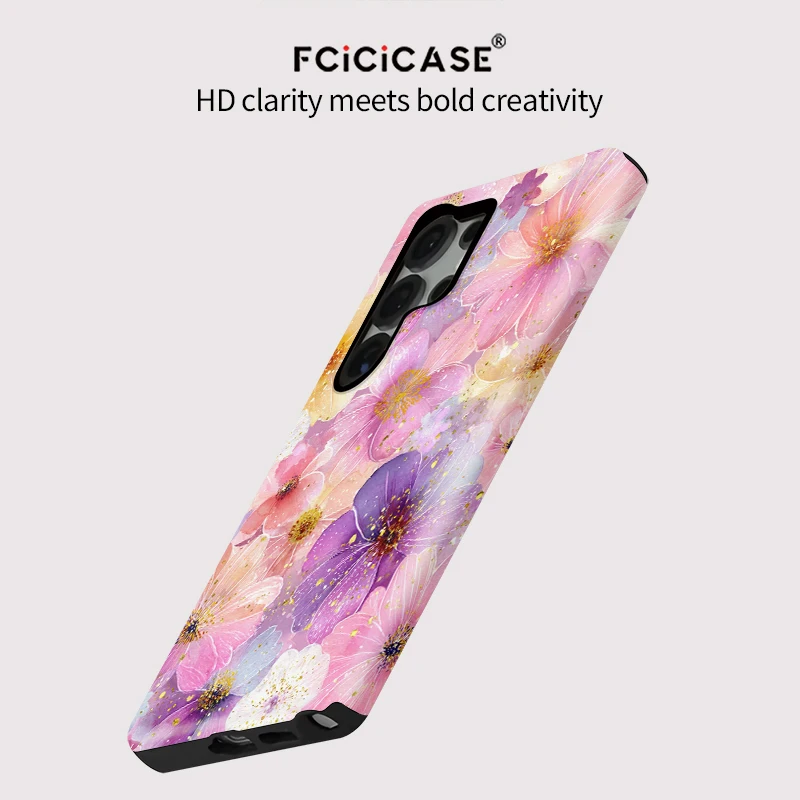 حافظة هاتف Fcicicase لهاتف سامسونج جالاكسي S20 FE غطاء طباعة زهور لهاتف سامسونج S24 Plus S25 Ultra S 23 أغطية مقاومة للصدمات #5