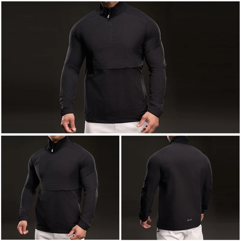 

Trendy Fit Daily Loose Fit Men's T-Shirt Spring Summer Quick-Dry Breathable Running Top Casual Sports Long-Sleeve Shirt
