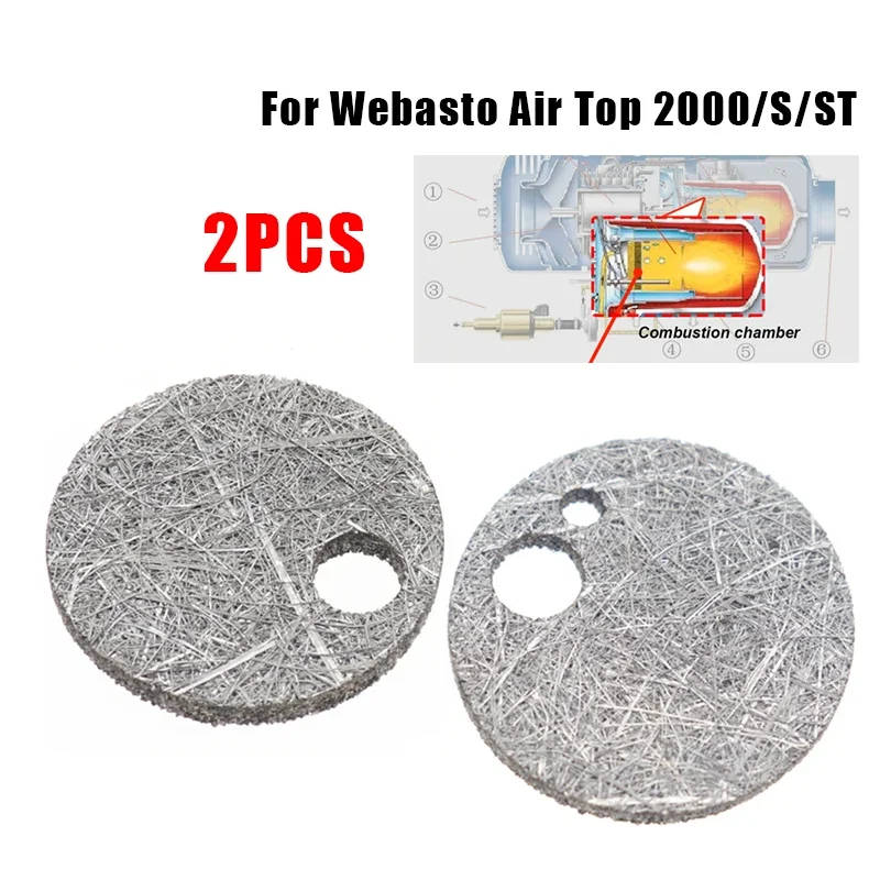 Carro Aquecedor Burner Mesh, Acessórios de Substituição Peças, Webasto Air Top 2000 S ST, 33mm de Diâmetro, 2Pcs, 1302799a, 1302799B