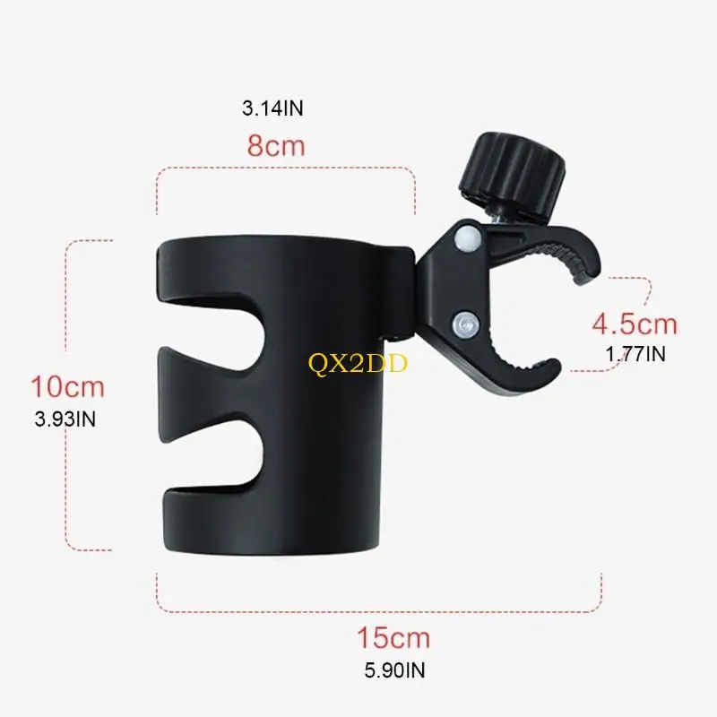 QX2D Baby Stroller Cup Holder Universal 360 Rotatable Drink Bottle Rack for Pram Pushchair Wheelchair Accessories