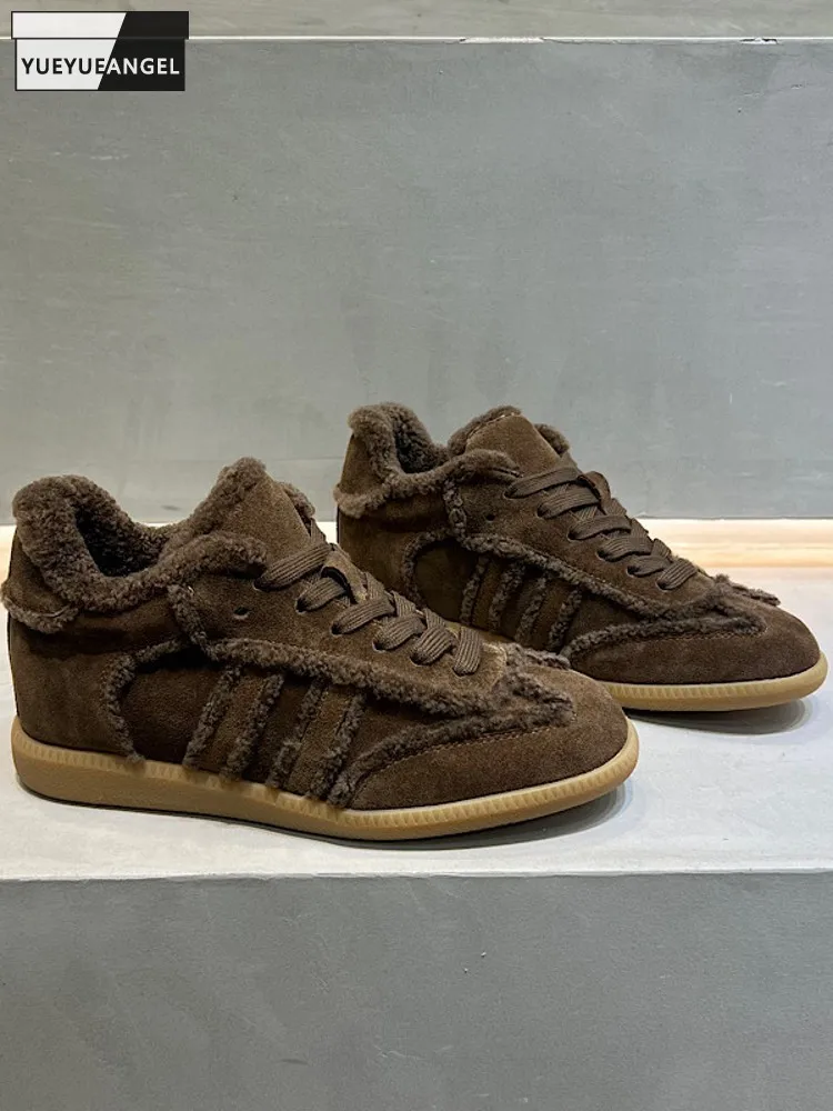 

Однотонные модные женские туфли на шнуровке с круглым носком, увеличивающие рост, туфли-лодочки из коровьей замши, повседневная элегантная женская офисная обувь