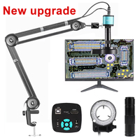 USB HDMI 48MP Full HD Industrial microscope 150X Zoom Lens C-Mount HDMI Digital Camera PCB Welding Repair Electronic Microscope