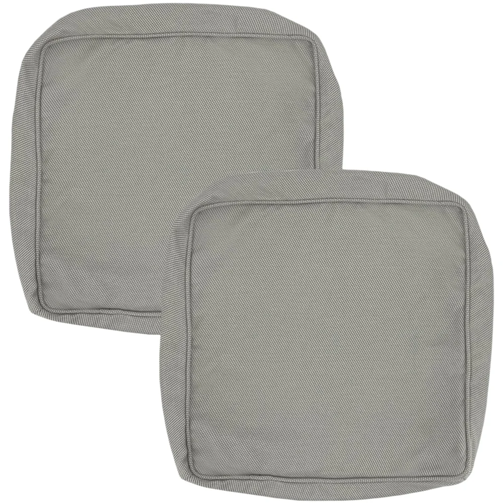 2 Piece Gray Olefin Seat Cover Slip Resistant Breathable Pad For Patio Outdoor Chair Sofa Protector Garden Furniture