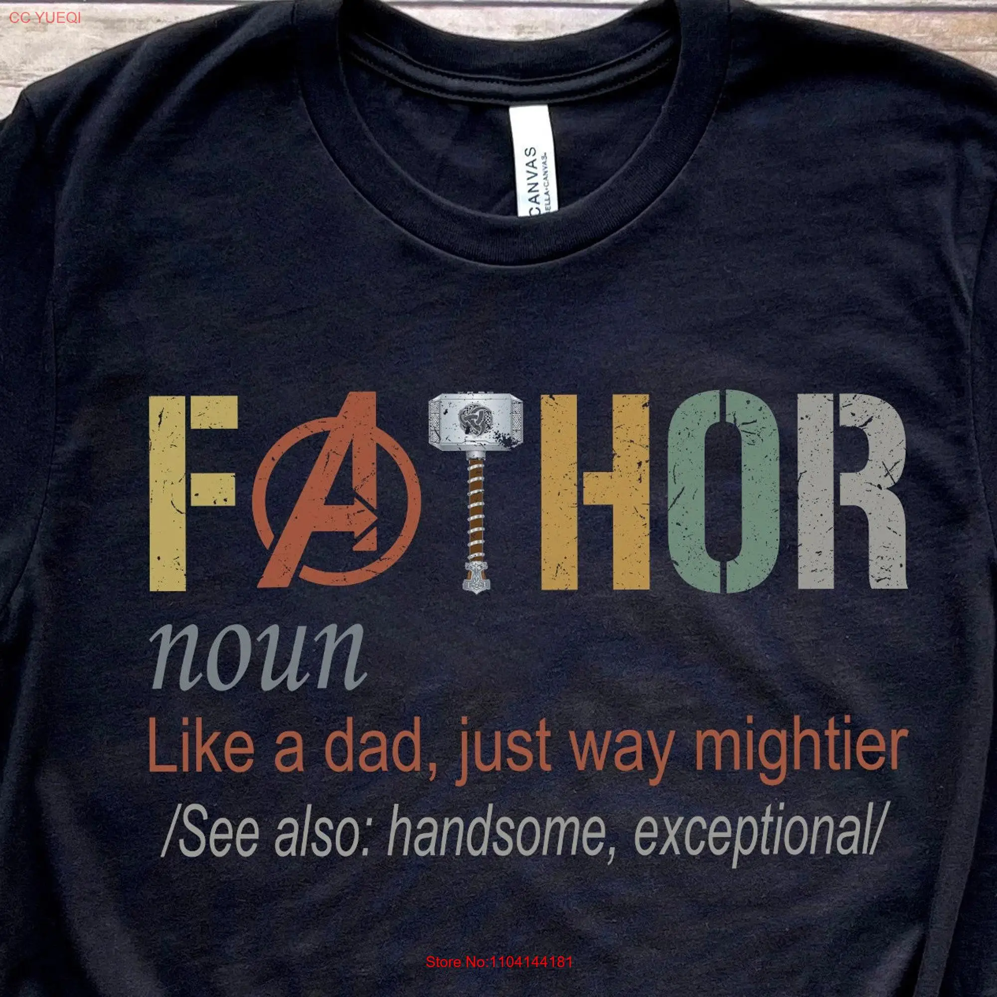 Fathor T Shirt Dad Father Definition Father's Day Best s Cool Hero Fathers gift long or short sleeves