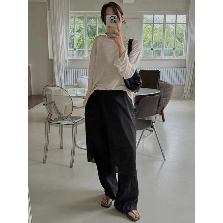 Retro Korean Style One-Piece Buttoned Skirt with Apron Design Multi-Layered Belted  Skirt Unique Design Commute Wear