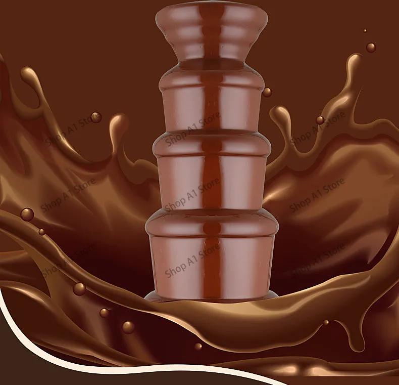 6 Layers of Beautiful Appearance Industrial Chocolate Fountain Cover High-speed Automatic Acrylic Cover for Chocolate Fountain