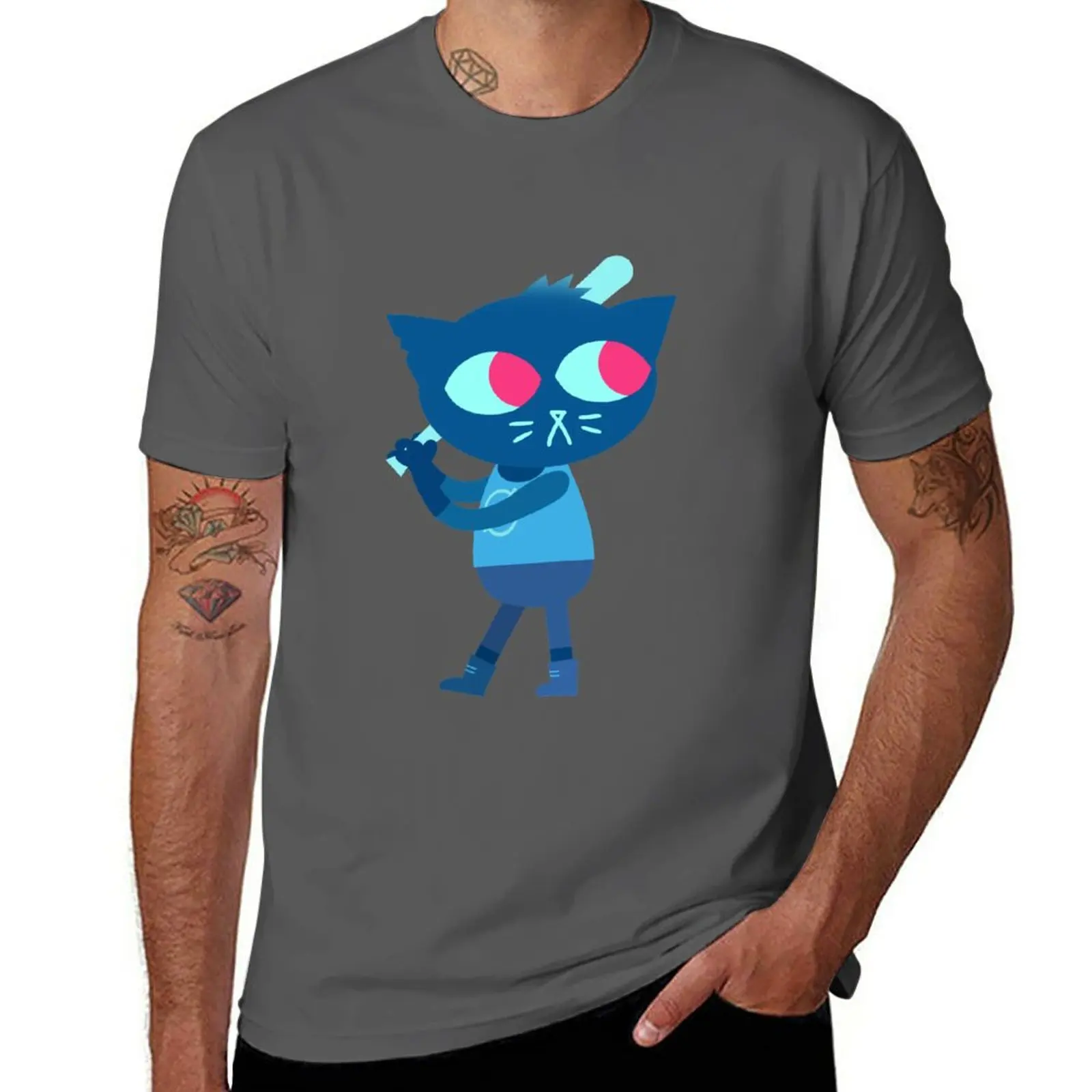 New Night in the Woods - dream Mae with baseball bat T-Shirt shirts graphic tees oversized t shirts tops t shirt men