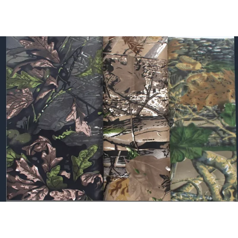 150cm Width Tree Leaves Camo Fabric Bionic Camouflage Cloth for DIY Outdoor Hunting Hiding Shade Ghillie Suit Cake Topper