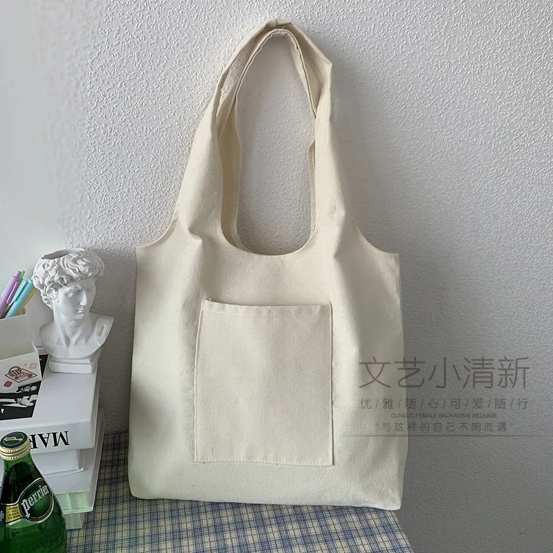 French Style Canvas Bag 2025 New Women\'s Large Capacity Single Shoulder Backpack Versatile Bookbag Handbag Trendy Student Bag