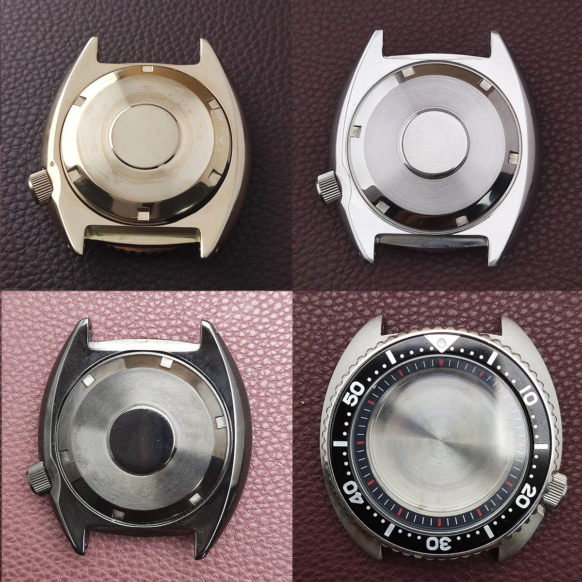 Custodia nh35 da 42.5mm logo personalizzato nh36 custodia NH35 cassa dell'orologio movimento nh35 con lunetta vetro zaffiro accessori per orologi subacquei parti