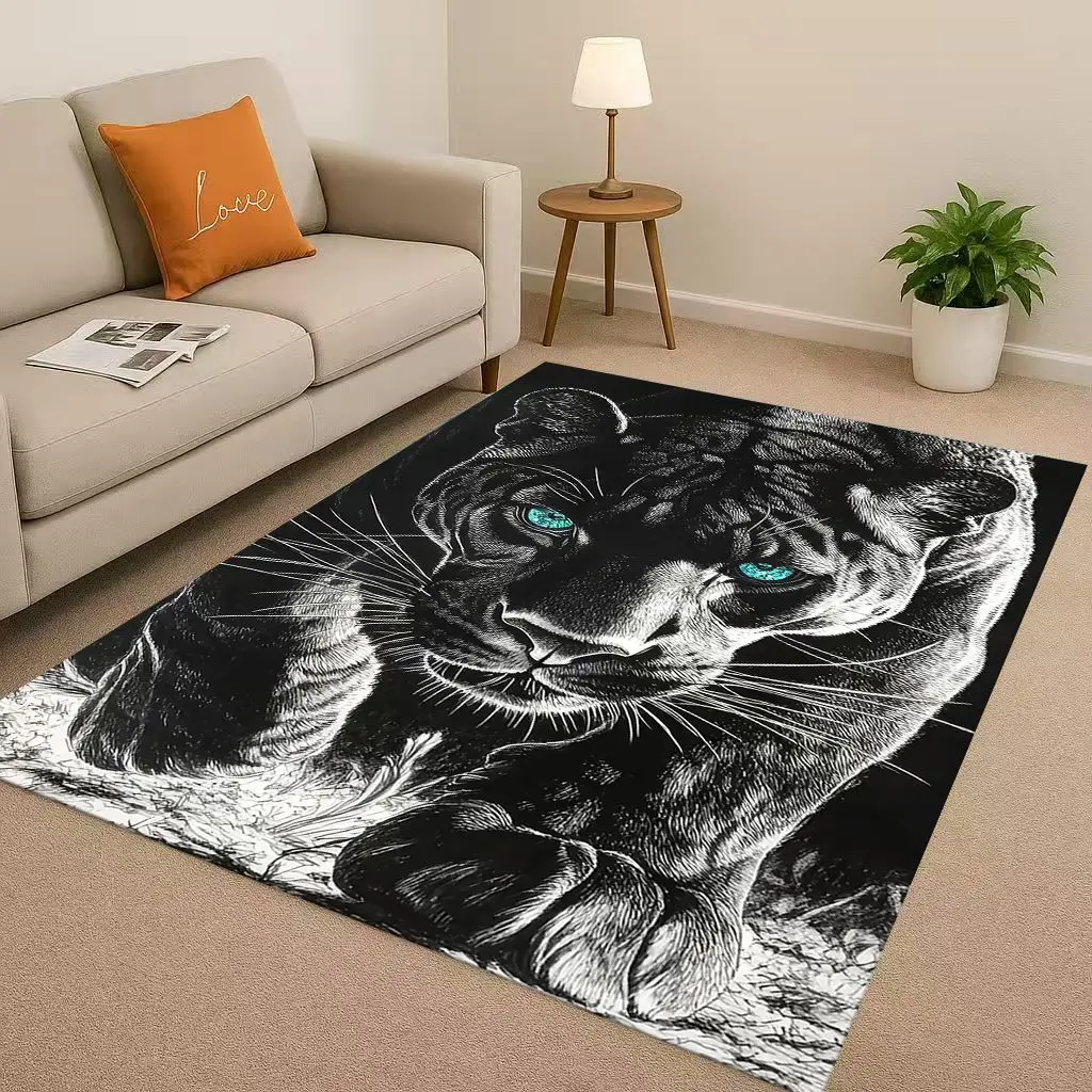 HD Cheetah Leopard Beast living Room Non-Slip Area Rug Soft Carpet for Bedroom Playroom and Sofa ,Easy Clean Home Decor Doormat