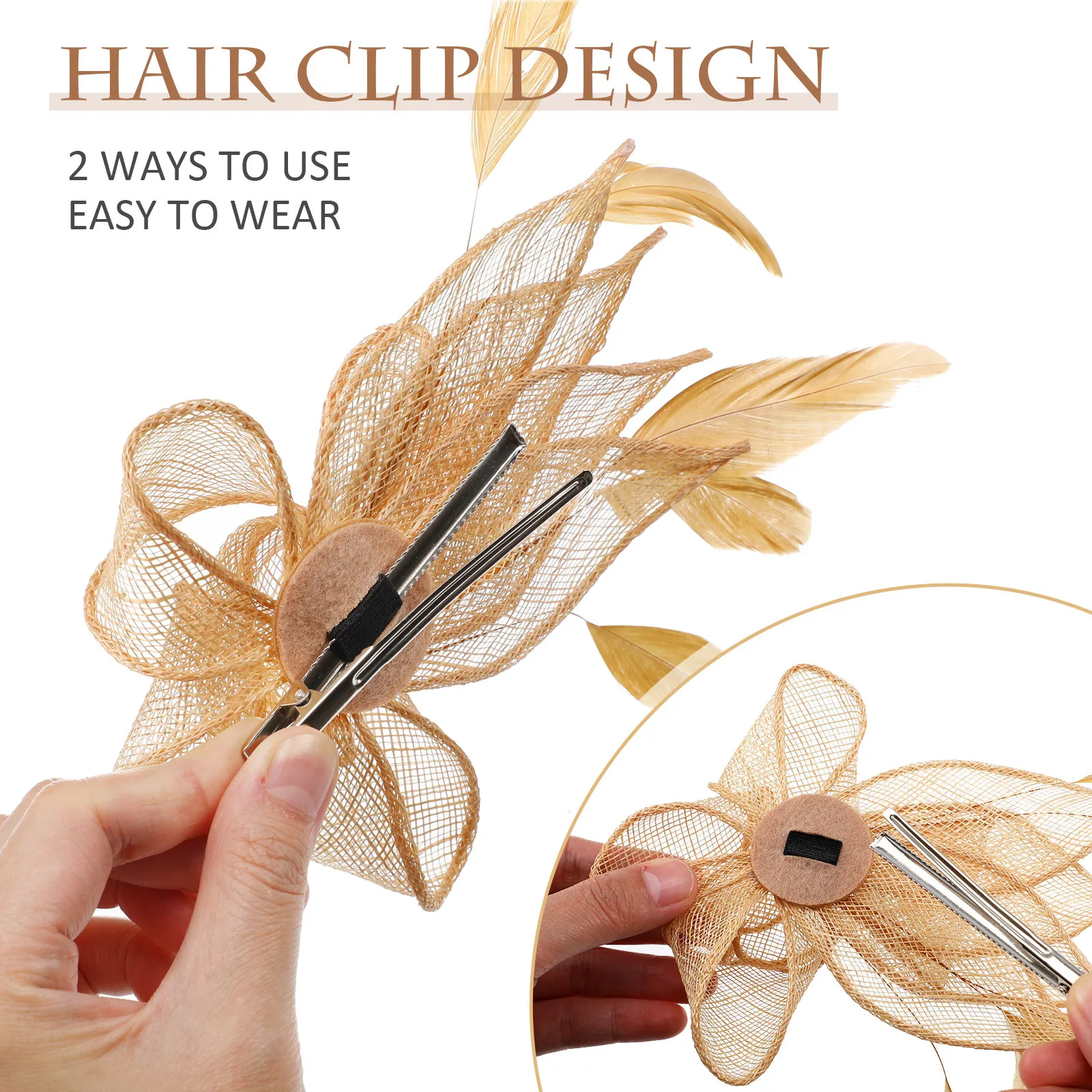 

Mini Fascinator Headband Small Hat Vintage Hair Clip for Wedding Tea Party Cocktail Halloween Fascinators for Women Tea Party