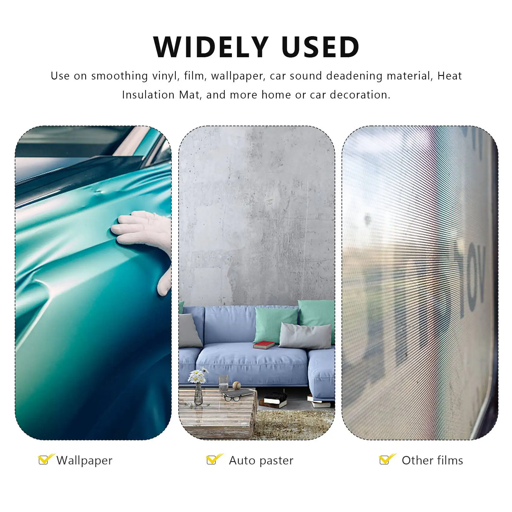 

ABMO Rubber Seam Roller, Wallpaper Roller Sound Heat Insulation Mat Wallpaper Application For Processing Edges