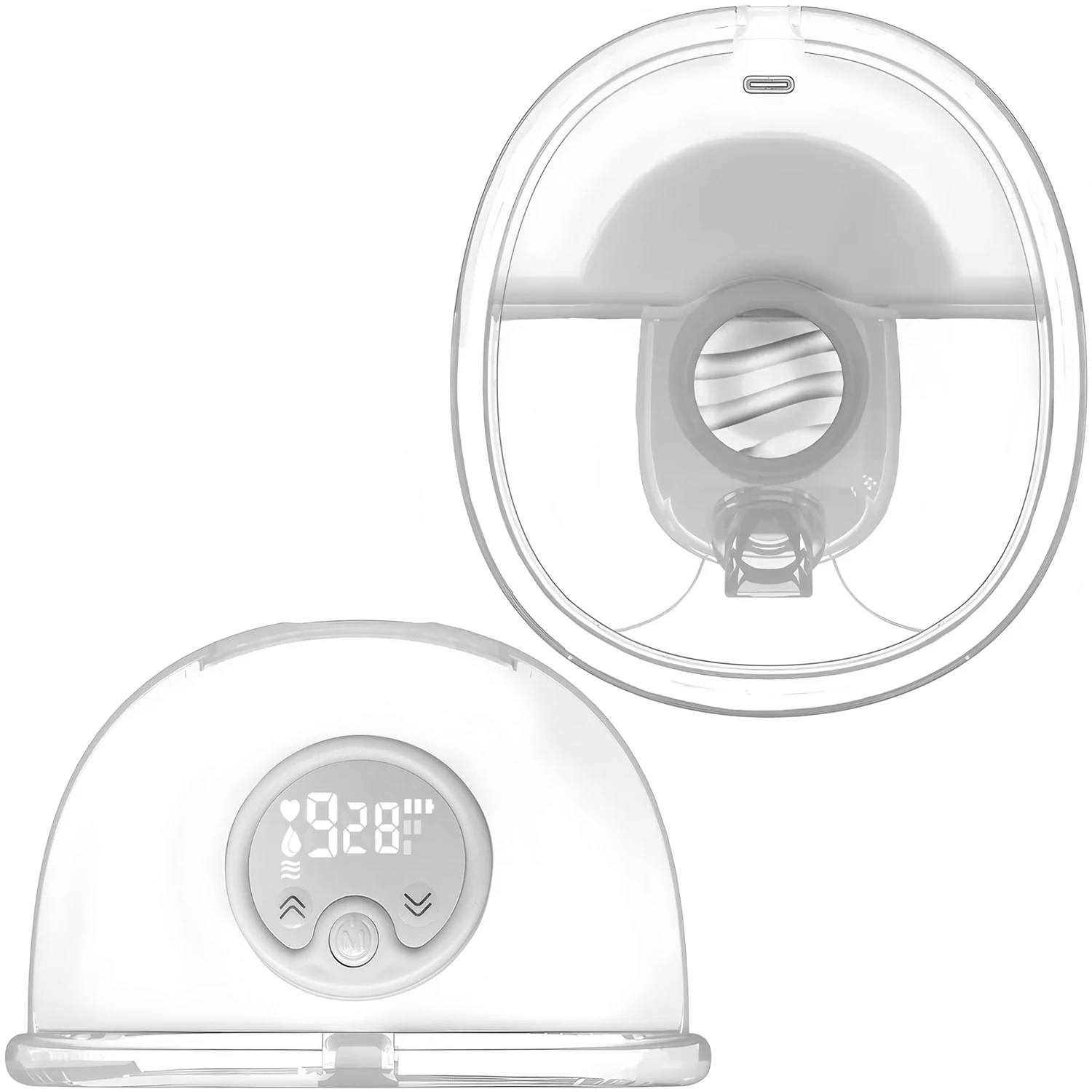 Wearable Electric Breast Pump 3 Modes 9 Suction Levels Silent Leak-Proof Hands Free Breast Pumps Breastfeeding