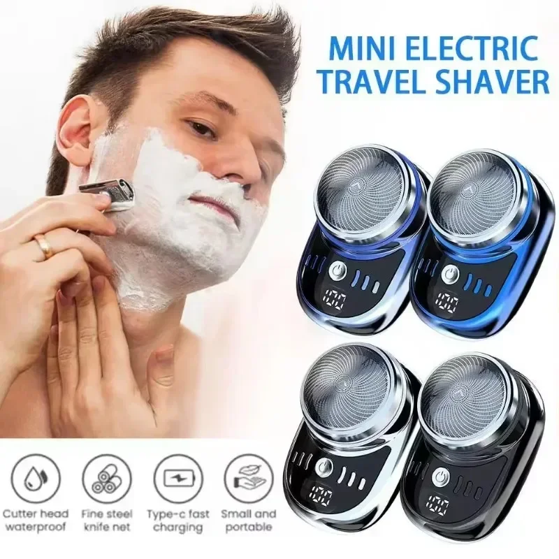 Electric Shaver Portable Razor Man Travel Attire Wet and Dry Usb Rechargeable Shaver Typec Charging Shaving Machine Mini for Men