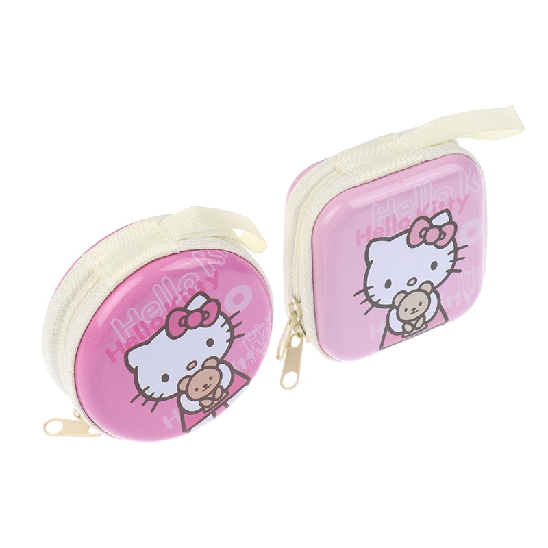 Sanrio Olá Kitty Coin Purse, Gato dos desenhos animados KT, Bluetooth Headset Bag, Kawaii Moda Charme, Armazenamento Cabo de Dados, Presentes bonitos, 1Pc