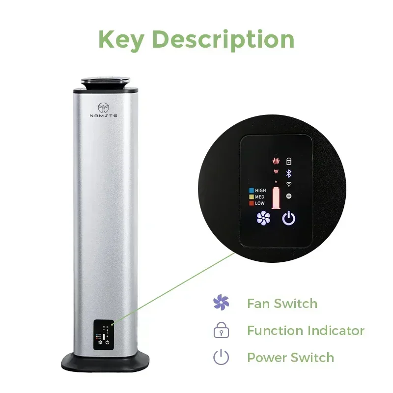 Parfüm-Metallsäule, 3000 m3, Raumduft, ätherische Öle, Diffusor, Aroma für Zuhause, Bluetooth, APP, 800 ml Fassungsvermögen, Lufterfrischer