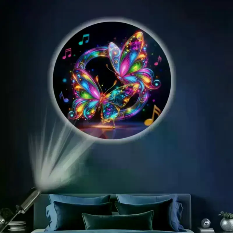 Creative Dreamy Butterfly Pattern Themes USB Projection Light For Room Ceiling Background Decoration