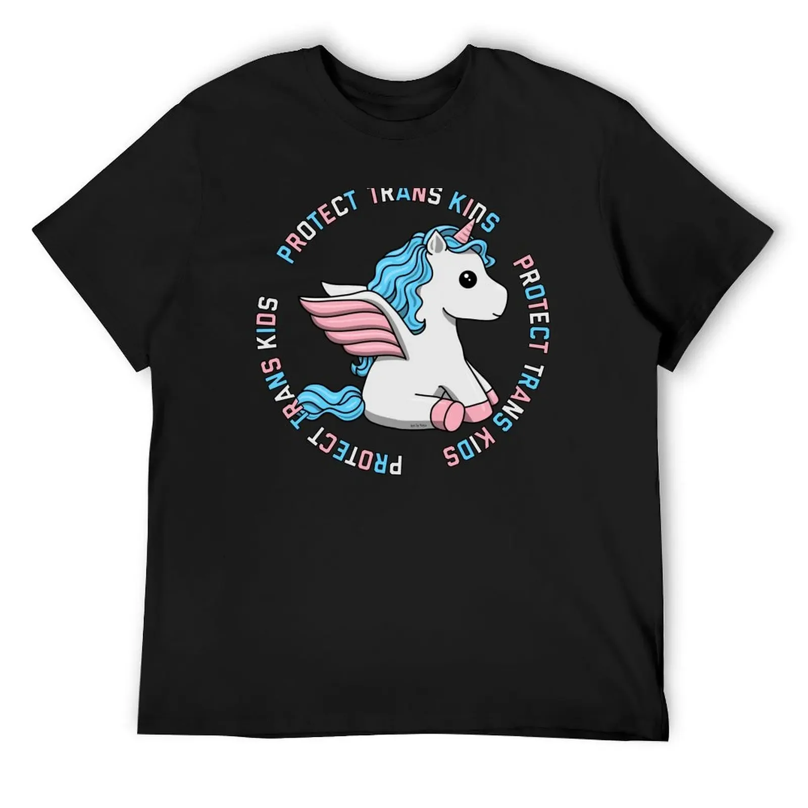 

Protect Trans Kids Unicorn T-Shirt anime stuff man clothes blacks cute tops oversized t shirt men