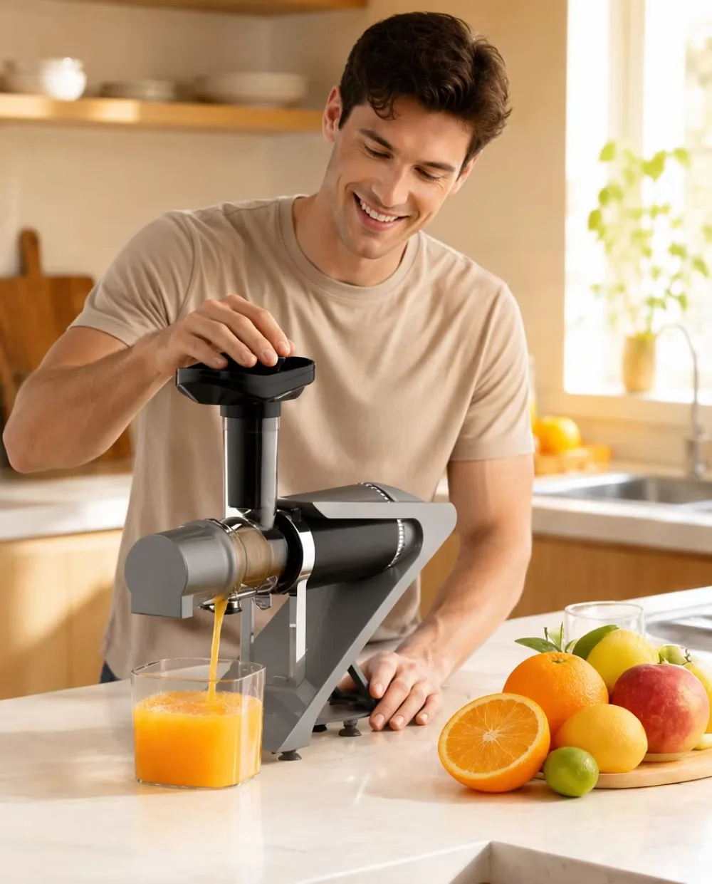 1. Professional 2‑in‑1 Cold Press Slow Burr Mill Grinder Low‑speed Masticating Extractor For Premium Coffee & Juice Processing