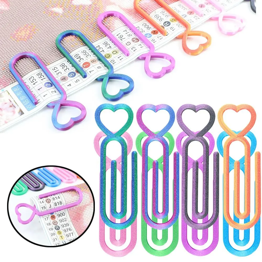 Plastic Diamond Canvas Clips Cross Stitch Full-Diamond Embroidery Diamond Painting Canvas Fixing Multifunction Heart-shaped