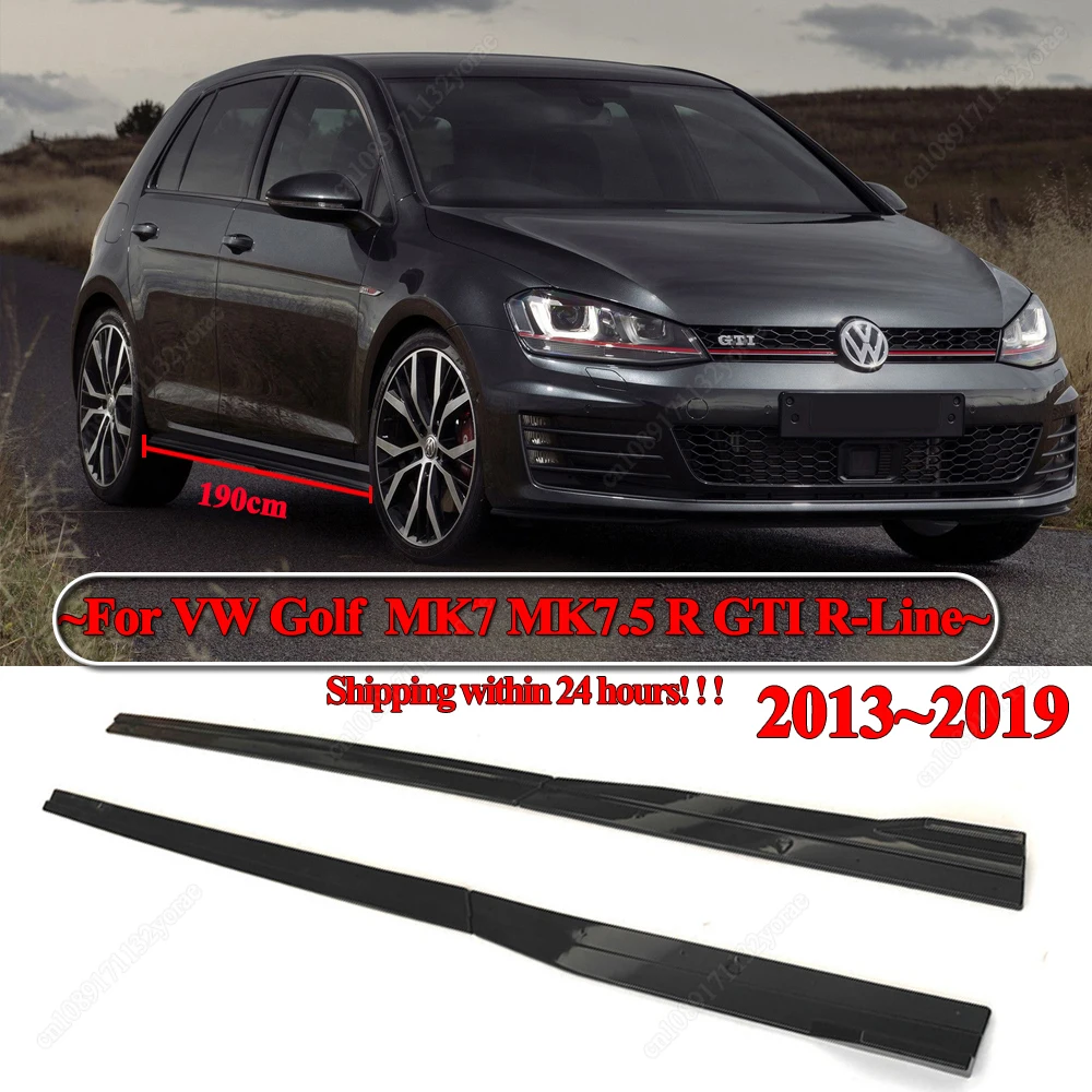 

1.9m For Volkswagen Golf 7 7.5 MK7 MK7.5 R GTI R-Line 2013-2019 Car Side Skirt Splitter Diffuser Winglet Side Wing Bumper Lip