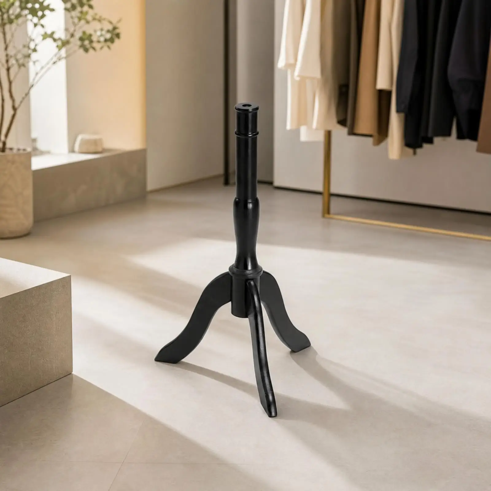 Triangle Wooden Display Stand Stable Base for Window Shop Visual Merchandising