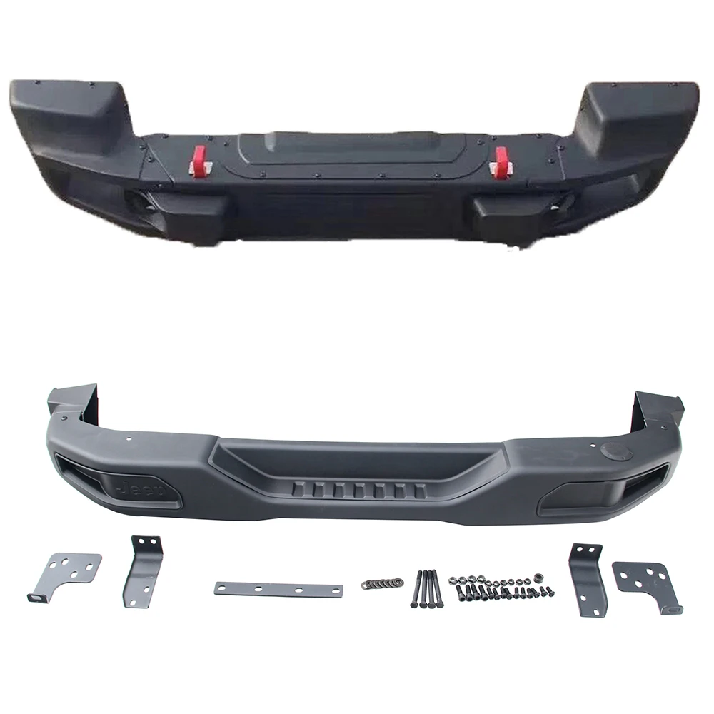 Free shipping to Russia Lantsun J087-2+J087-3 +J087-4 SKID PLATE 10th Anniversary bullbar Front rear Bumper with corner for JK