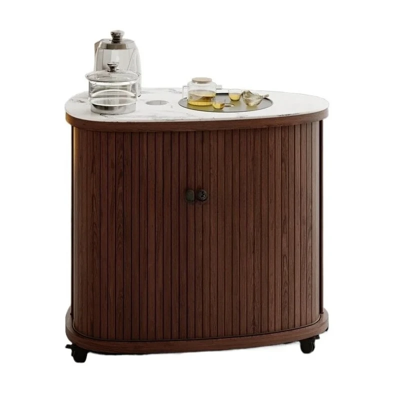 Balcony tea table tea table kettle integrated light luxury high sense sofa side cabinet household