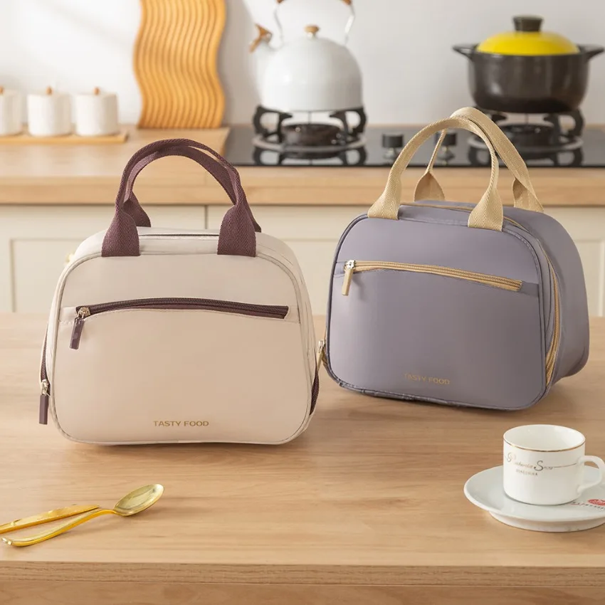 Thermal Lunch Bag for Adults, Portable Insulated Cooler Bag with Handle, Leakproof Bento Box for Office School Picnic Keep Fresh