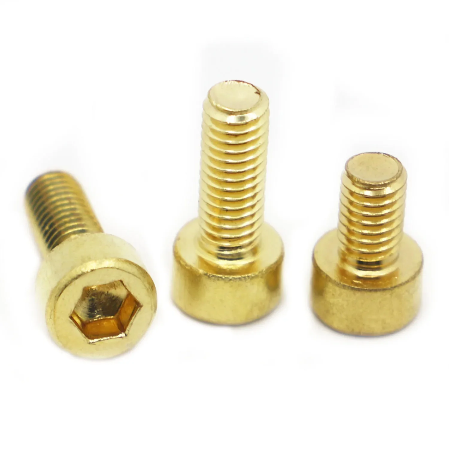 Brass Hexagon Hex Socket Cap Head Screw M3 M4 M5 M6 M8 M10 Allen Key Head Screw Bolts DIN912