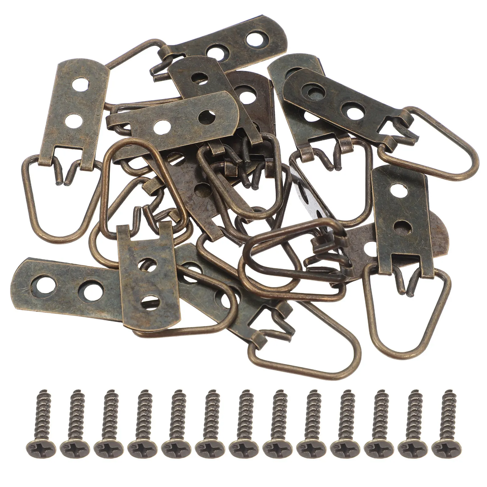15Pcs Heavy Duty Picture Hanging Kit D-Ring Photo Frame Hooks Metal Construction for Heavy Artwork Mirrors Living