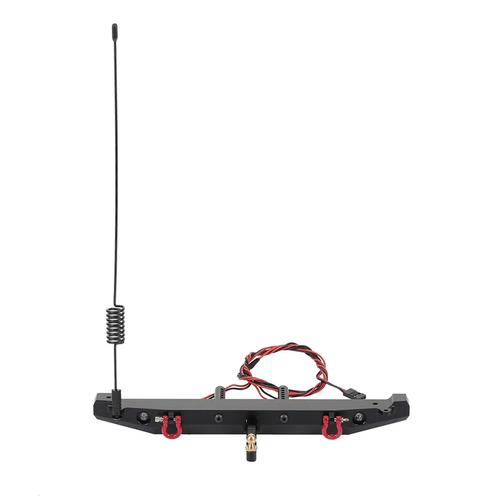 Metall-Heckstoßstange mit Antenne und LED-Licht für 1/10 RC Crawler Auto Axial SCX10 II III 90046 TRAXXAS TRX4 Upgrade-Teile – Detail 3