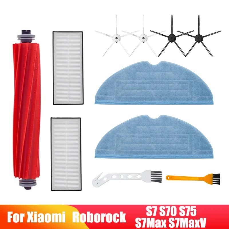 Accessori per XiaoMi Roborock S7 S70 S75 S7Max S7MaxV spazzola a rullo principale Mop Rag spazzola laterale filtro Hepa aspirapolvere pezzo di ricambio