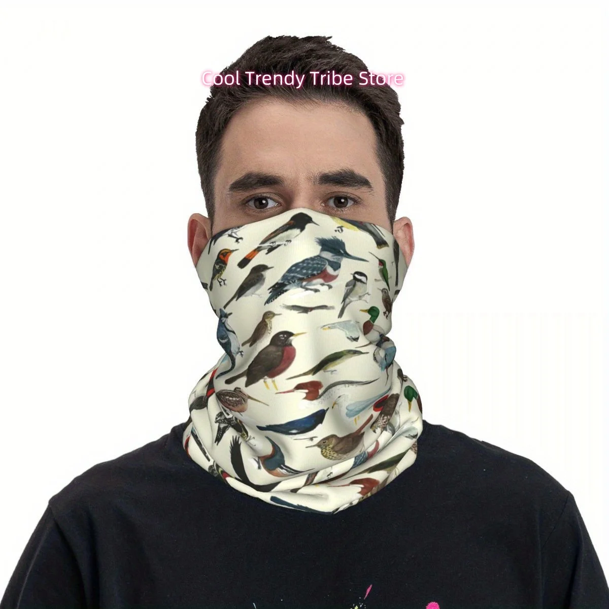 1 Bird Species, Collection Print Scarf, Multi Functional Mask and Neck Mask, Suitable for Outdoor and Unisex Headscarves, Family