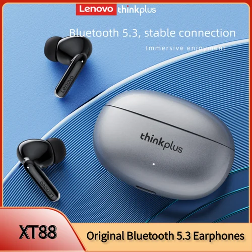 Lenovo-auriculares inalámbricos con Bluetooth XT88, cascos de música Hifi con micrófono, deportivos, resistentes al agua, originales, novedad de 2022