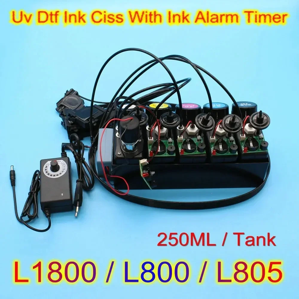 CISS UV DTF For Epson L1800 L800 L805 Modified Printer AB Film White Ink Tank With Stirrer Mixer Timer Volatge Adjustable Power
