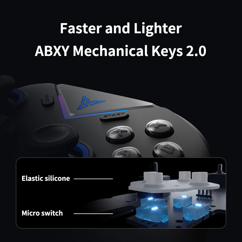 Flydigi VADER 4 Pro مقبض اللعبة قوة ردود الفعل ستة محاور RGB تخصيص أذرع التحكم في ألعاب الفيديو متعدد الدعم PC/NS/المتنقل/التلفزيون