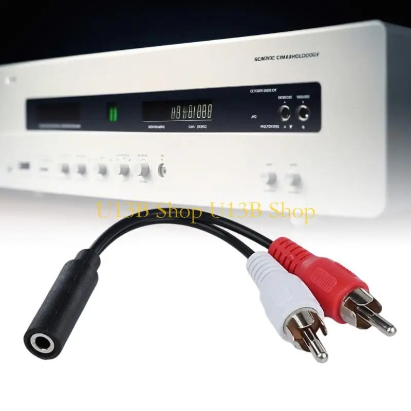 U13B 3.5mm ~ 2RCA 사운드 케이블 3.5mm ~ 2RCA 수컷 Y 스플리터 어댑터 스테레오 코드 전화 태블릿 홈 극장