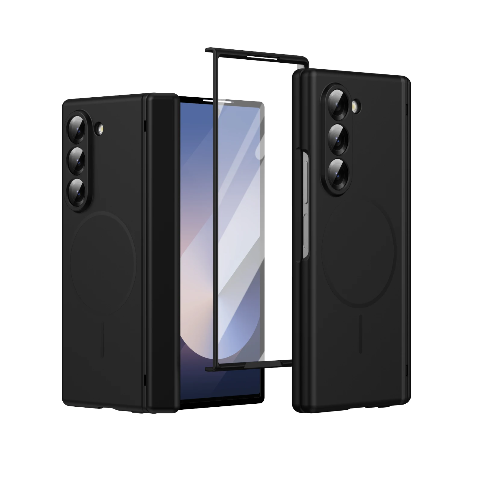 

For Magsafe Magnetic Wireless Charging Full-body Hinge Protection Phone Case for Samsung Z Fold 7 6 5 4 3 Shockproof Back Cover