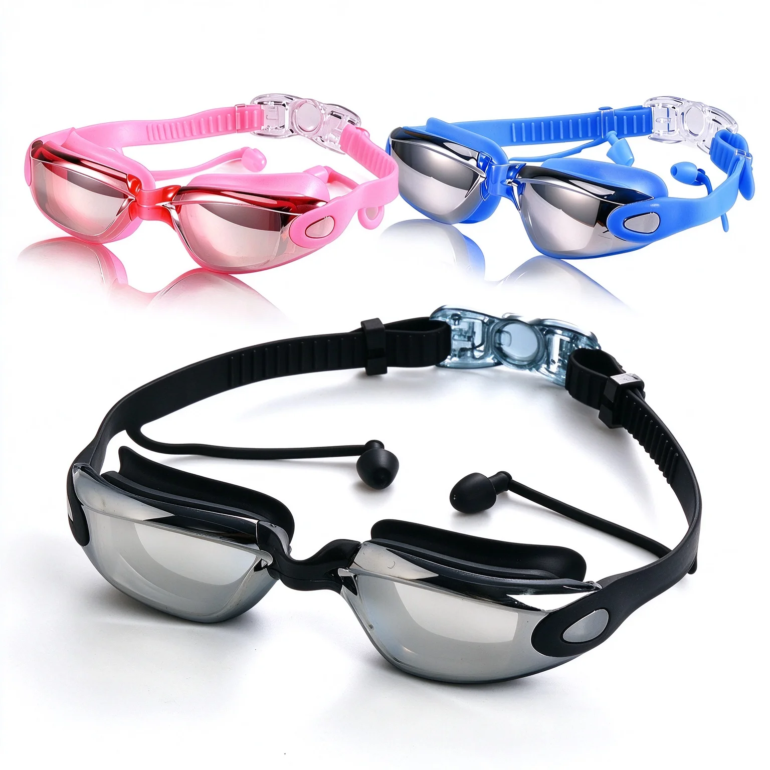 Adult Racing Swim Goggles HD Anti Fog Waterproof Electroplated Silicone Swimming Glasses Professional Swim Accessories