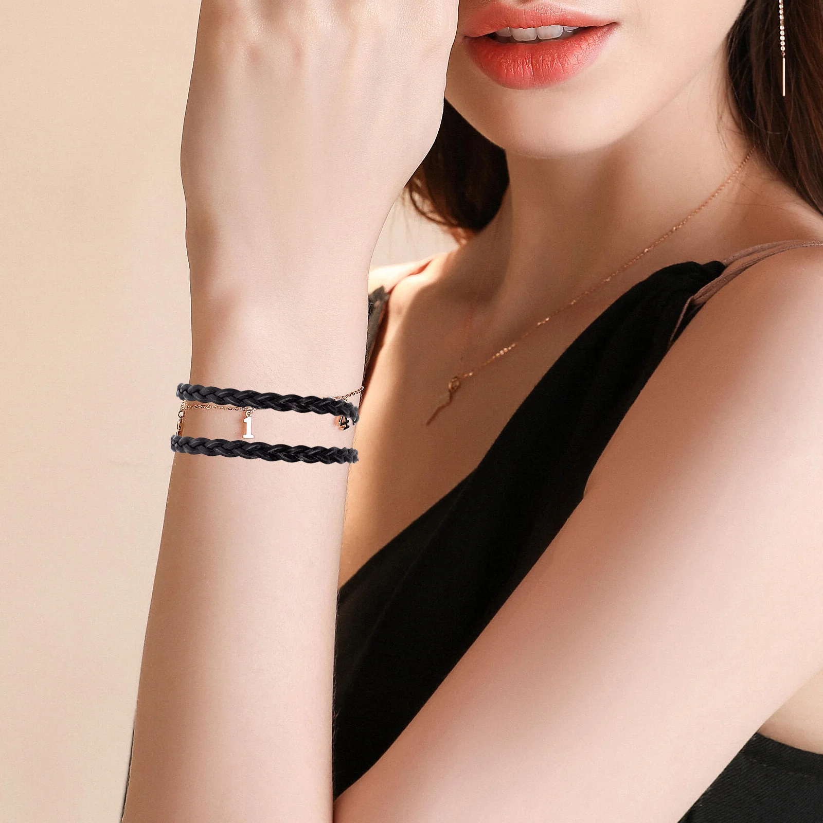 

5M Black Braided Pu Jewelry Strap Bolo Tie Necklace Bracelet Cord Lace Braiding String Craft Rope Diy Supplies