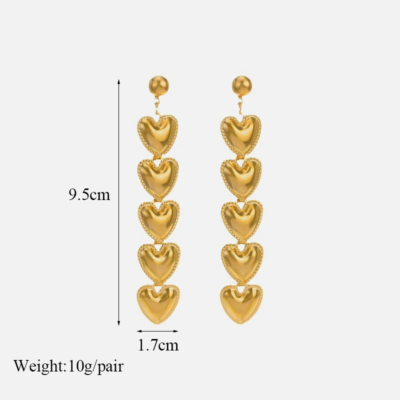 GANPUP 316L Edelstahl Gold Farbe Quaste Lange Anhänger Ohrringe Frauen Täglichen Verschleiß Chic Mode Ohr Baumeln Wasserdicht Schmuck – Detail 9