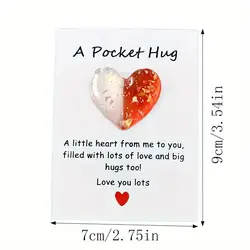 1, a small pocket hug poetry card, isolation gift, hug token, want to give you cute resin decoration and encouragement greeting